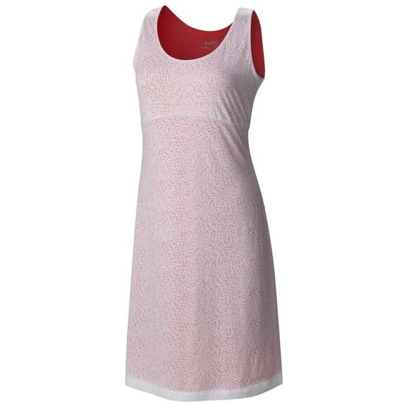 Columbia Women’s See Through You‎ Burnout Dress size Small White Coral - Picture 1 of 13